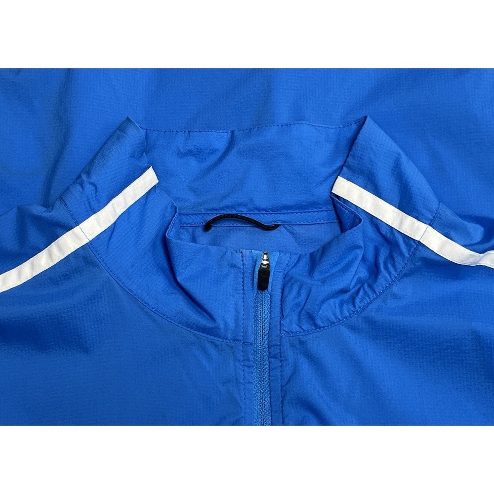 Nike Windbreaker Jacket Men's Large L Blue Lightweight Running Active Reflective - Picture 5 of 12